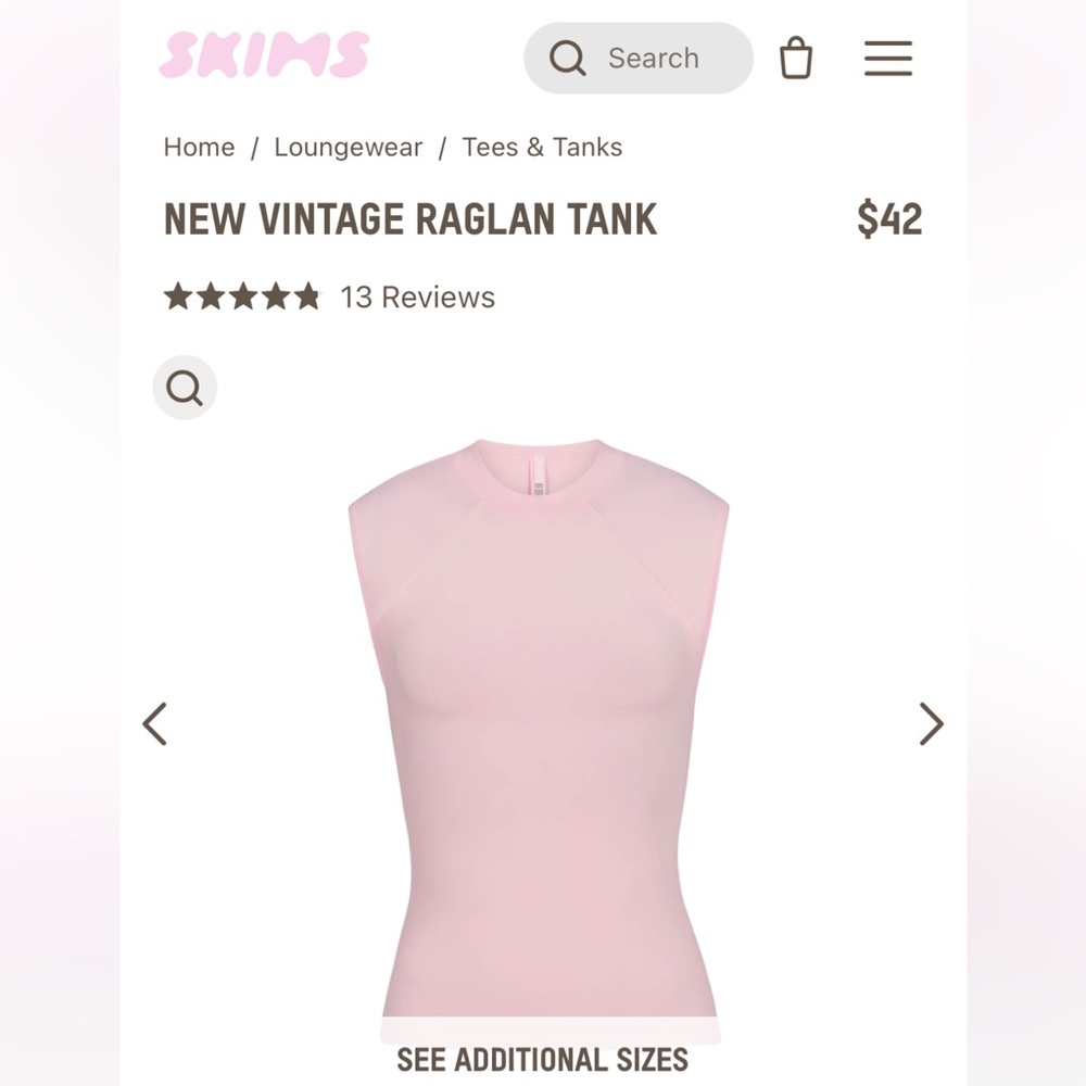 SKIMS - New Vintage Raglan Tank